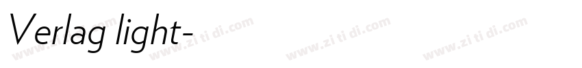 Verlag light字体转换